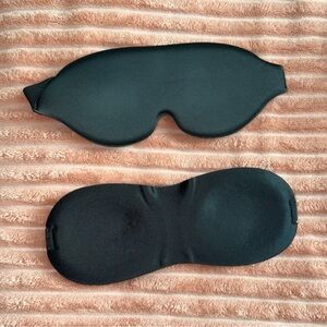 Black Sleep Mask set - Comfortable Light Blocking Eye Cover